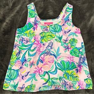 Lilly Pulitzer Women’s sleeveless top Floral Mermaid Size Small